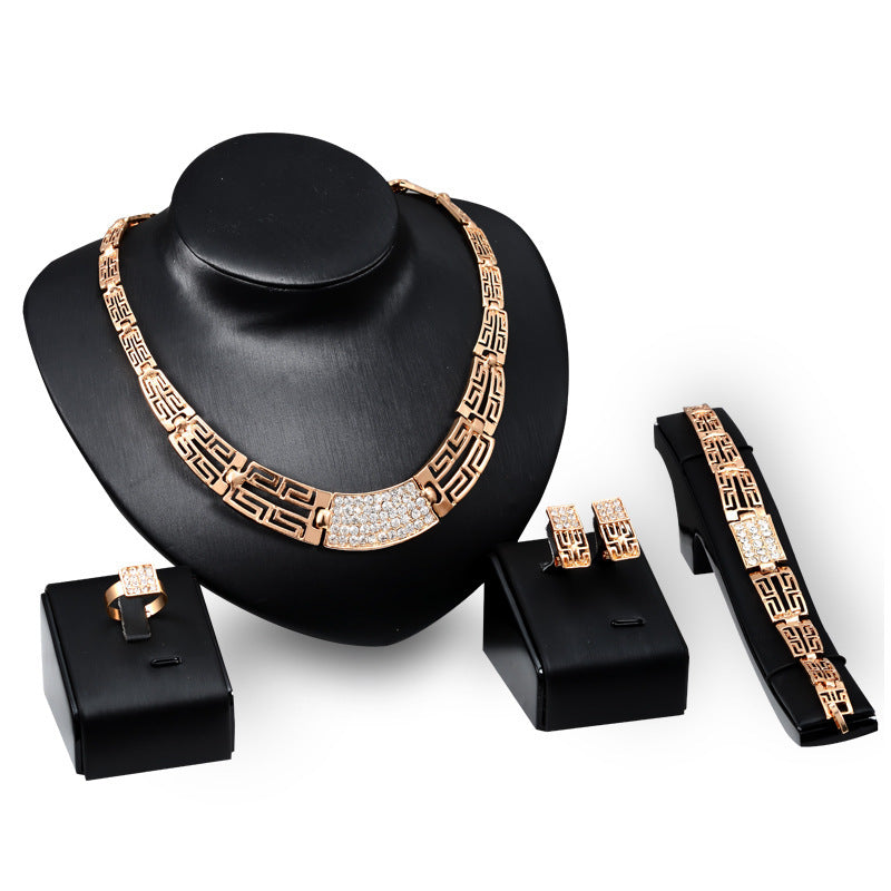Regal Majesty 4-Piece Gold Jewelry Set