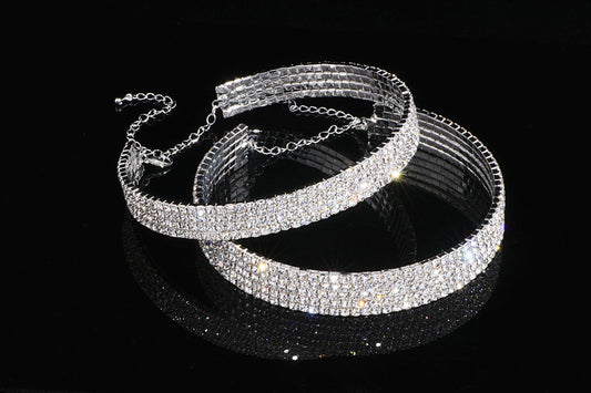 Radiant Rows 3-Piece Braided Rhinestone Jewelry Set