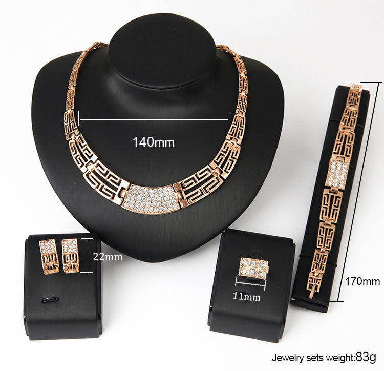Regal Majesty 4-Piece Gold Jewelry Set