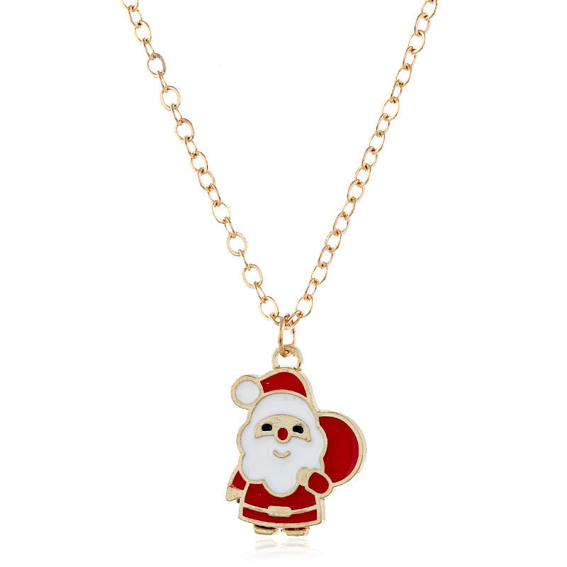 Alloy Dripping Christmas Tree Necklace Set