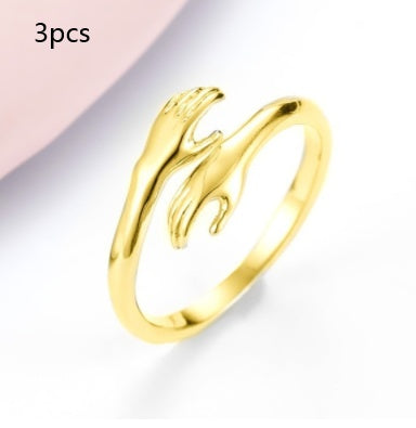 Hold Me Forever – Hand Hug Adjustable Rings