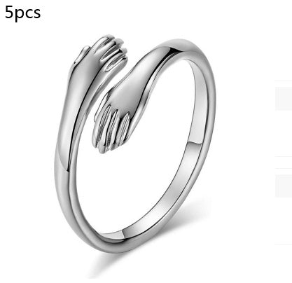 Hold Me Forever – Hand Hug Adjustable Rings