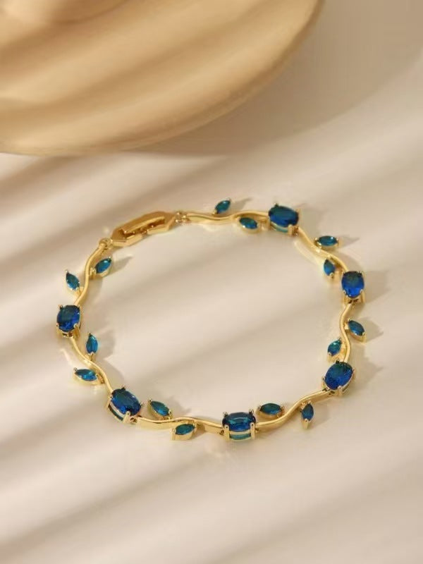 Zircon Tennis Bracelet Bride Ornament Combination