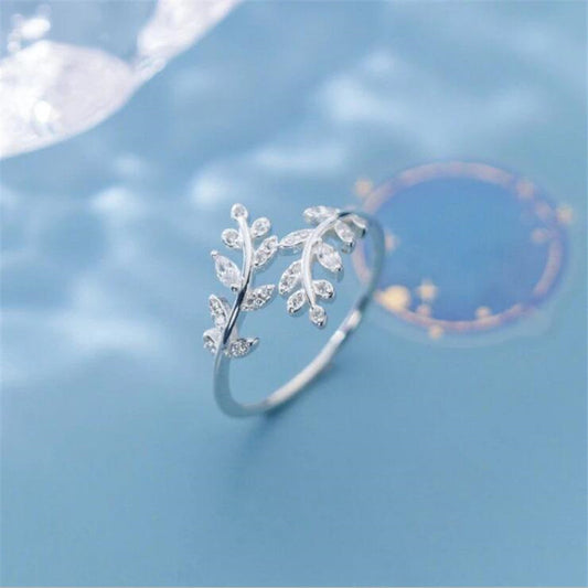 Aura Collection: Glimmering Leaf Rings