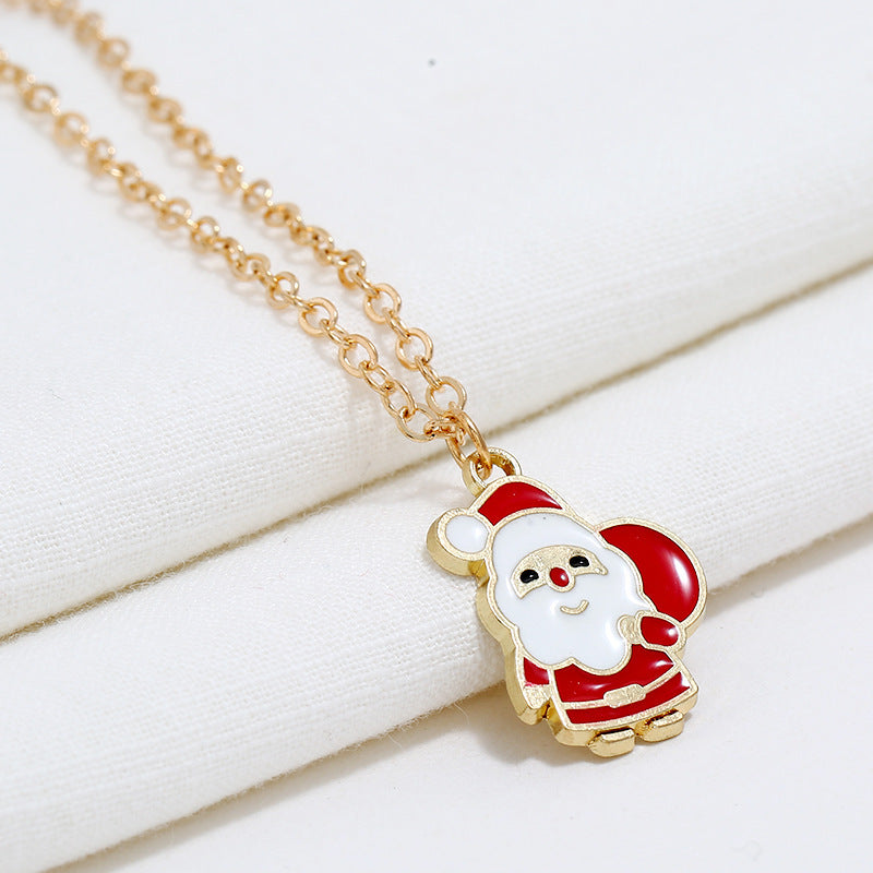 Alloy Dripping Christmas Tree Necklace Set