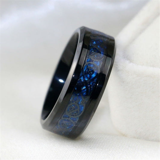 Nocturne Sapphire – Gothic Black Crown Ring Set
