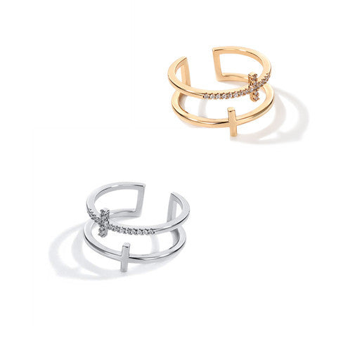 Divine Edge Adjustable Cross Ring – Faith Meets Fashion