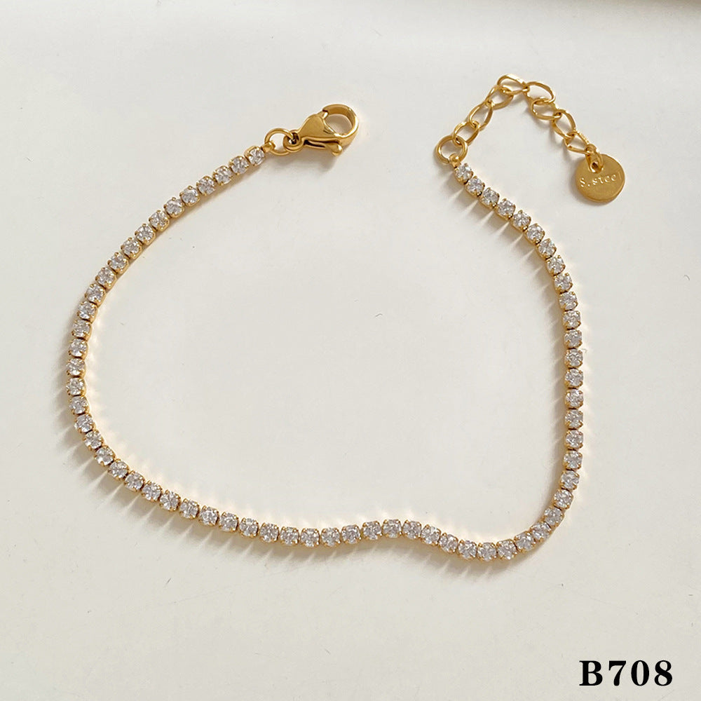 Women's European And American Twin Beaded Heart Bracelet