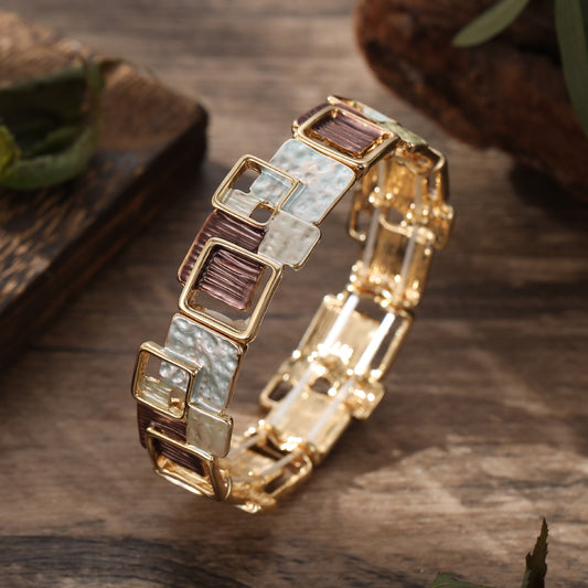Elegant Geometric Square Jewelry Set