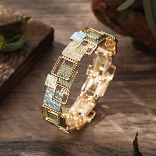 Elegant Geometric Square Jewelry Set