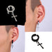 Divine Edge Cross Hoop Earring