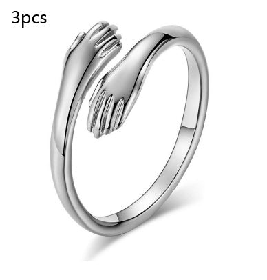 Hold Me Forever – Hand Hug Adjustable Rings
