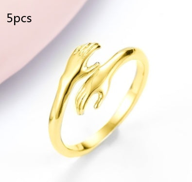 Hold Me Forever – Hand Hug Adjustable Rings