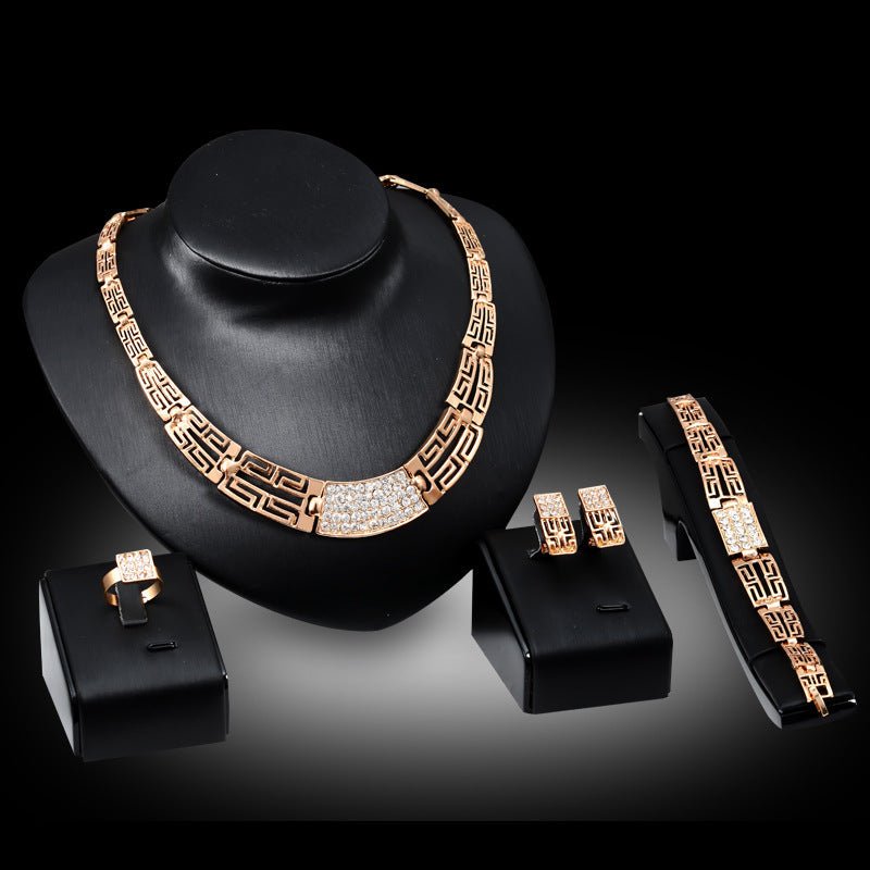 Regal Majesty 4-Piece Gold Jewelry Set