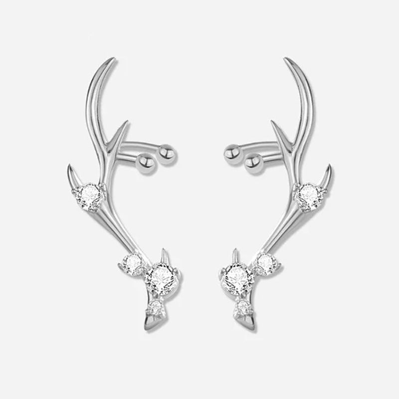 Stud Earrings Female Inlaid Zircon Personality Ornament