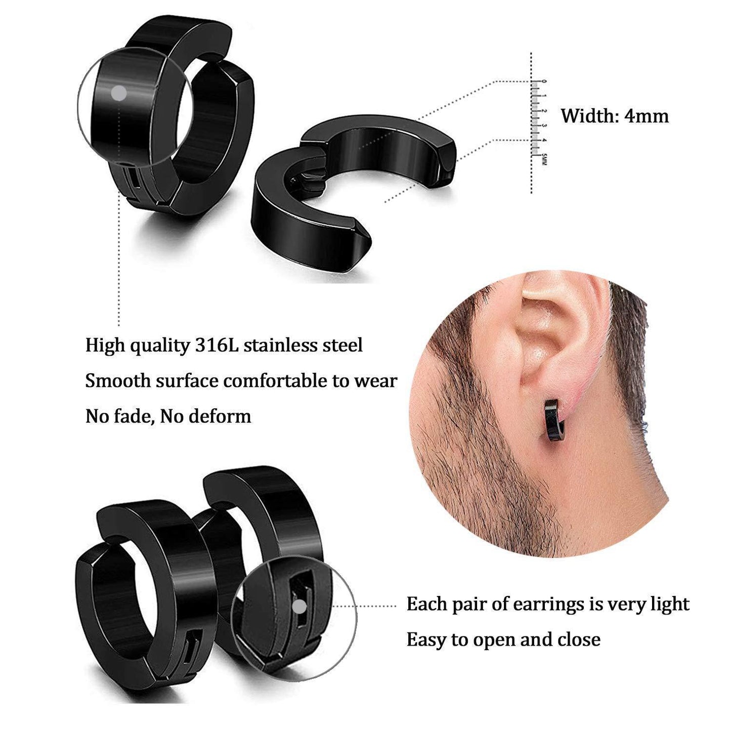 Divine Edge Cross Hoop Earring