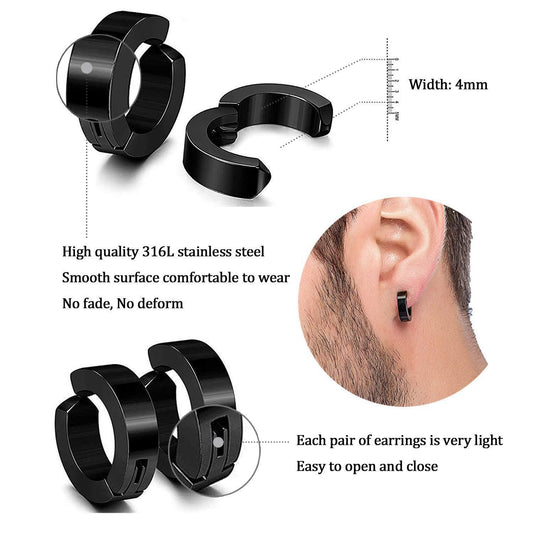 Divine Edge Cross Hoop Earring