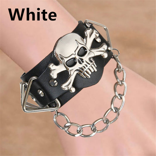 Men's Skull PU Leather Bracelet