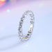GeoLuxe Diamond-Cut Silver Ring